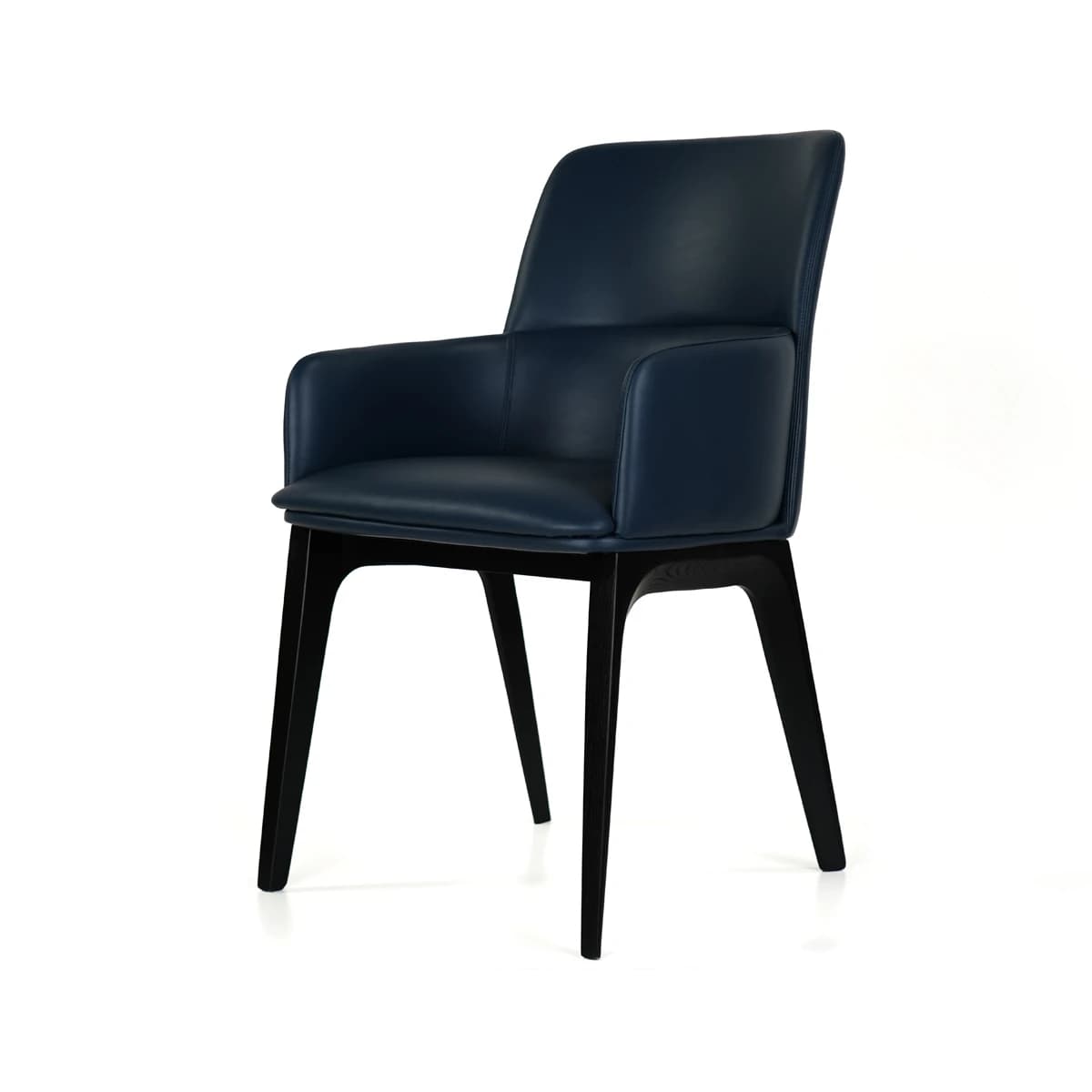 Windsor Teal Leather Dining Chair  - 4