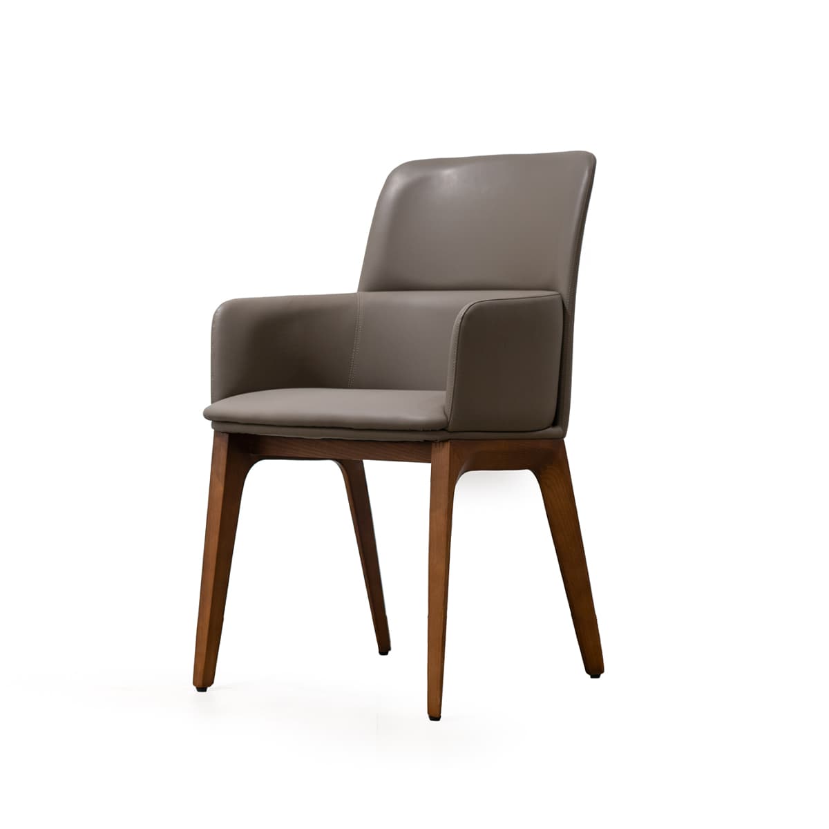 Windsor Khaki Leather Dining Chair  - 2