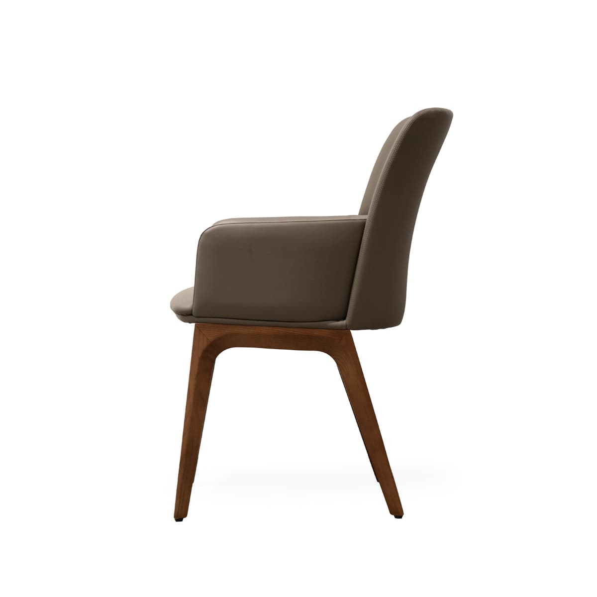 Windsor Khaki Leather Dining Chair  - 3