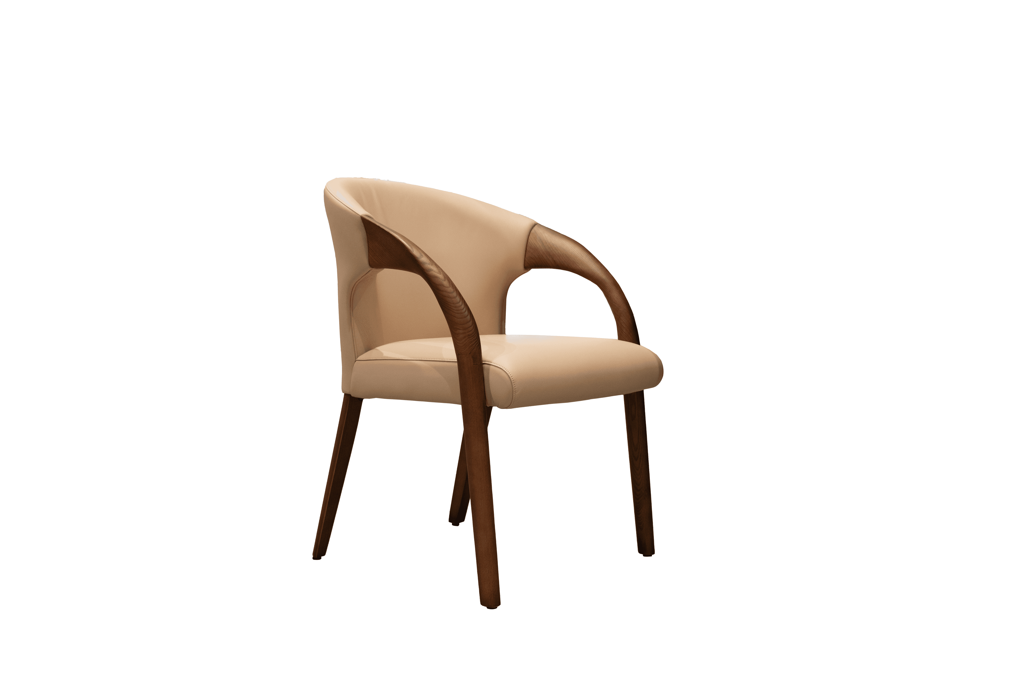 Olenza PU Leather Dining Chair - Beige  - 2